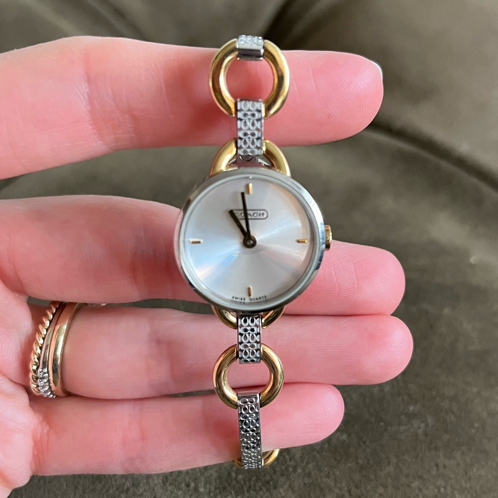 Coach Silver and Gold Two Tone Watch